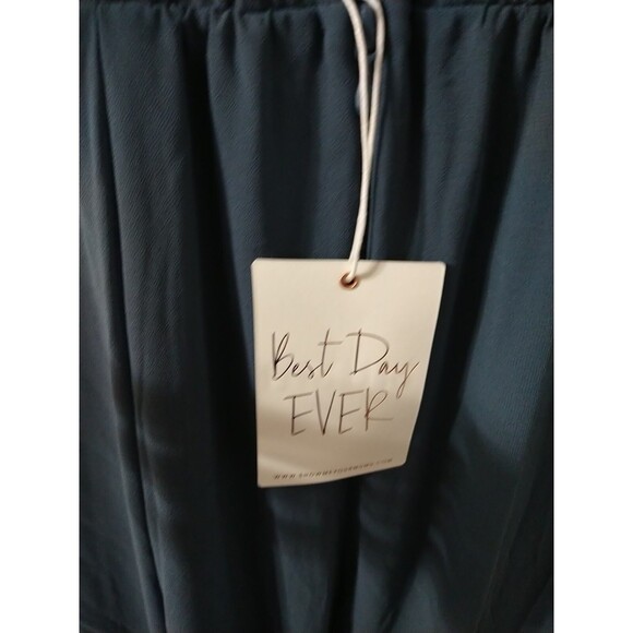 NEW Show Me Your Mumu Jenn Maxi Dress Small Steel Blue Chiffon Bridesmaid - Picture 5 of 8